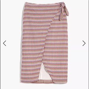 NWT Madewell Sarong Midi Skirt in Rainbow Gingham